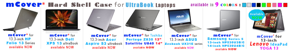 iPearl mCover for
Ultrabook laptops